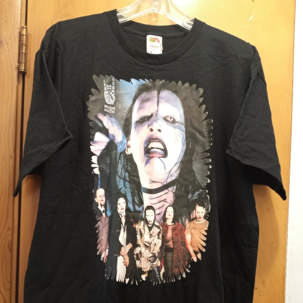 Band Tees Marilyn Manson Men's Black Short Sleeve XL T Shirt New no Tag
